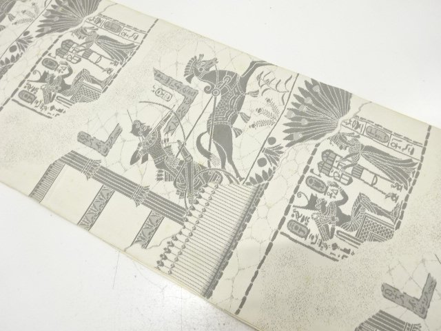 JAPANESE KIMONO / ANTIQUE FUKURO OBI / SILK / WOVEN MURAL
